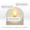 imageLuminara Outdoor Slim Pillar Flameless LED Candle Set of 3 Ivory Moving Flame Weather Resistant Remote Timer Ready Battery Operated Safe Melted EdgeSet of 3