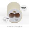 imageLuminara Scalloped Edge Flameless LED Candle  Ivory 35quot x 7quot  Real Wax Pillar Battery Operated Moving Flame wTimer Unscented 1000Hr Runtime35 x 875