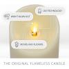 imageLuminara Scalloped Edge Flameless LED Candle  Ivory 35quot x 7quot  Real Wax Pillar Battery Operated Moving Flame wTimer Unscented 1000Hr Runtime35 x 5