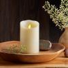 imageLuminara Scalloped Edge Flameless LED Candle  Ivory 35quot x 7quot  Real Wax Pillar Battery Operated Moving Flame wTimer Unscented 1000Hr Runtime35 x 5