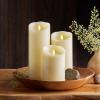 imageLuminara Scalloped Edge Flameless LED Candle  Ivory 35quot x 7quot  Real Wax Pillar Battery Operated Moving Flame wTimer Unscented 1000Hr Runtime35 x 5