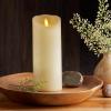 imageLuminara Scalloped Edge Flameless LED Candle  Ivory 35quot x 7quot  Real Wax Pillar Battery Operated Moving Flame wTimer Unscented 1000Hr Runtime35 x 875