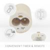 imageLuminara Scalloped Edge Flameless LED Candle  Ivory 35quot x 7quot  Real Wax Pillar Battery Operated Moving Flame wTimer Unscented 1000Hr Runtime4 x 53