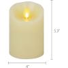imageLuminara Scalloped Edge Flameless LED Candle  Ivory 35quot x 7quot  Real Wax Pillar Battery Operated Moving Flame wTimer Unscented 1000Hr Runtime4 x 53