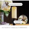 imageLuminara Scalloped Edge Flameless LED Candle  Ivory 35quot x 7quot  Real Wax Pillar Battery Operated Moving Flame wTimer Unscented 1000Hr Runtime4 x 53