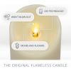 imageLuminara Scalloped Edge Flameless LED Candle  Ivory 35quot x 7quot  Real Wax Pillar Battery Operated Moving Flame wTimer Unscented 1000Hr Runtime4 x 7