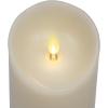 imageLuminara Scalloped Edge Flameless LED Candle  Ivory 35quot x 7quot  Real Wax Pillar Battery Operated Moving Flame wTimer Unscented 1000Hr Runtime7 inch