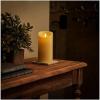 imageLuminara Scalloped Edge Flameless LED Candle  Ivory 35quot x 7quot  Real Wax Pillar Battery Operated Moving Flame wTimer Unscented 1000Hr Runtime7 inch