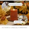 imageLuminara Sea Glass Flameless Candle Timeless Taupe 3quot x 45quot Moving LED Flame Pillar with Timer Battery Operated Real Wax Unscented Home DcorBrown