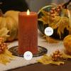 imageLuminara Sea Glass Flameless Candle Timeless Taupe 3quot x 45quot Moving LED Flame Pillar with Timer Battery Operated Real Wax Unscented Home DcorBrown