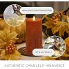 imageLuminara Sea Glass Flameless Candle Timeless Taupe 3quot x 45quot Moving LED Flame Pillar with Timer Battery Operated Real Wax Unscented Home DcorBrown