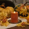 imageLuminara Sea Glass Flameless Candle Timeless Taupe 3quot x 45quot Moving LED Flame Pillar with Timer Battery Operated Real Wax Unscented Home DcorBrown