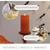 imageLuminara Sea Glass Flameless Candle Timeless Taupe 3quot x 45quot Moving LED Flame Pillar with Timer Battery Operated Real Wax Unscented Home DcorOrange