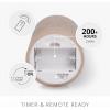 imageLuminara Sea Glass Flameless Candle Timeless Taupe 3quot x 45quot Moving LED Flame Pillar with Timer Battery Operated Real Wax Unscented Home DcorTimeless Taupe