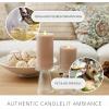 imageLuminara Sea Glass Flameless Candle Timeless Taupe 3quot x 45quot Moving LED Flame Pillar with Timer Battery Operated Real Wax Unscented Home DcorTimeless Taupe