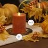imageLuminara Sea Glass Flameless Candle Timeless Taupe 3quot x 65quot Moving LED Flame Pillar with Timer Battery Operated Real Wax Unscented Home DcorBrown