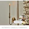 imageLuminara Set of 2 Pearl Ivory Flameless Candle E12 Taper Bulbs Flat Top  1quot x 4quot for Chandeliers Wall Sconces and Lighting Fixtures1 Pc 1 x 95