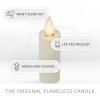 imageLuminara Set of 2 Pearl Ivory Flameless Candle E12 Taper Bulbs Flat Top  1quot x 4quot for Chandeliers Wall Sconces and Lighting Fixtures1 Pc 1 x 95