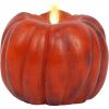 imageLuminara  Flameless Halloween LED Candle Battery Operated Moving Flame  Metallic Gold Orange Pumpkin  Pack of 15x45  Unscented Indoor UseAntique Orange