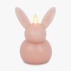 imageLuminara Easter Bunny Candle Dusky Rose 32quot x 32quot x 51quot Flameless RealFlame HolidayInspired Decor AA Batteries Flickering LED FlameDusky Rose