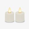 imageLuminara Flameless Tealights Rechargeable LED Set of 2 15quot x 21quot Battery Operated Moving Flame wUSB Charging Base Indoor Safe Decorative Lights2Pack