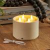 imageLuminara Flameless Tealights Rechargeable LED Set of 2 15quot x 21quot Battery Operated Moving Flame wUSB Charging Base Indoor Safe Decorative Lights4Pack
