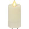 imageLuminara Outdoor Slim Pillar Flameless LED Candle Set of 3 Ivory Moving Flame Weather Resistant Remote Timer Ready Battery Operated Safe Melted Edge45inch