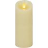 imageLuminara Scalloped Edge Flameless LED Candle  Ivory 35quot x 7quot  Real Wax Pillar Battery Operated Moving Flame wTimer Unscented 1000Hr Runtime35 x 875