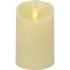 imageLuminara Scalloped Edge Flameless LED Candle  Ivory 35quot x 7quot  Real Wax Pillar Battery Operated Moving Flame wTimer Unscented 1000Hr Runtime35 x 5