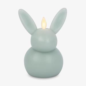 imageLuminara Easter Bunny Candle Dusky Rose 32quot x 32quot x 51quot Flameless RealFlame HolidayInspired Decor AA Batteries Flickering LED FlameFresh Mint