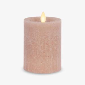 imageLuminara Sea Glass Flameless Candle Timeless Taupe 3quot x 45quot Moving LED Flame Pillar with Timer Battery Operated Real Wax Unscented Home DcorTimeless Taupe