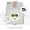 imageLuminara  Flameless Holiday LED Candle Battery Operated Moving Flame  Green Gift Box  Pack of 13x425  Glitter Ribbon with 5Hour Timer CandleSilver