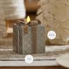 imageLuminara  Flameless Holiday LED Candle Battery Operated Moving Flame  Green Gift Box  Pack of 13x425  Glitter Ribbon with 5Hour Timer CandleSilver