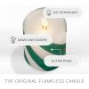 imageLuminara  Flameless Holiday LED Candle Battery Operated Moving Flame Green Candy Cane  Pack of 165quot  Unscented Indoor Realistic Flickering SafeGreen