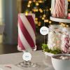 imageLuminara  Flameless Holiday LED Candle Battery Operated Moving Flame Green Candy Cane  Pack of 165quot  Unscented Indoor Realistic Flickering SafeRed