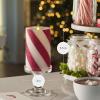 imageLuminara  Flameless Holiday LED Candle Battery Operated Moving Flame Green Candy Cane  Pack of 165quot  Unscented Indoor Realistic Flickering SafeRed