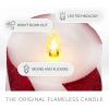 imageLuminara  Flameless Holiday LED Candle Battery Operated Moving Flame Green Candy Cane  Pack of 165quot  Unscented Indoor Realistic Flickering SafeRed