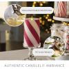 imageLuminara  Flameless Holiday LED Candle Battery Operated Moving Flame Green Candy Cane  Pack of 165quot  Unscented Indoor Realistic Flickering SafeRed