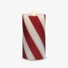 imageLuminara  Flameless Holiday LED Candle Battery Operated Moving Flame Green Candy Cane  Pack of 165quot  Unscented Indoor Realistic Flickering SafeRed