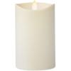 imageLuminara  Flameless LED Battery Operated Flickering Pillar Candles  White  Pack of 1 325quot x 7quot  Realistic Moving Flame Real Wax IndoorOutdoor5inch