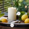 imageLuminara  Flameless LED Battery Operated Flickering Pillar Candles  White  Pack of 1 325quot x 7quot  Realistic Moving Flame Real Wax IndoorOutdoor5inch