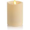 imageLuminara  Flameless LED Battery Operated Flickering Pillar Candles  White  Pack of 1 325quot x 7quot  Realistic Moving Flame Real Wax IndoorOutdoor5inch