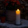 imageLuminara  Flameless LED Battery Operated Flickering Pillar Candles  White  Pack of 1 325quot x 7quot  Realistic Moving Flame Real Wax IndoorOutdoor65inch