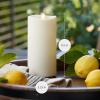 imageLuminara  Flameless LED Battery Operated Flickering Pillar Candles  White  Pack of 1 325quot x 7quot  Realistic Moving Flame Real Wax IndoorOutdoor65inch