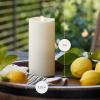 imageLuminara  Flameless LED Battery Operated Flickering Pillar Candles  White  Pack of 1 325quot x 7quot  Realistic Moving Flame Real Wax IndoorOutdoor7inch