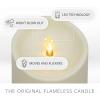imageLuminara  Flameless LED Battery Operated Flickering Pillar Candles  White  Pack of 1 325quot x 7quot  Realistic Moving Flame Real Wax IndoorOutdoor85inch