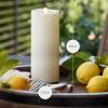 imageLuminara  Flameless LED Battery Operated Flickering Pillar Candles  White  Pack of 1 325quot x 7quot  Realistic Moving Flame Real Wax IndoorOutdoor85inch