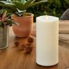 imageLuminara  Flameless LED Battery Operated Flickering Pillar Candles  White  Pack of 1 325quot x 7quot  Realistic Moving Flame Real Wax IndoorOutdoor85inch