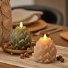 imageLuminara Chalky Artichoke Flameless LED Candle Loden Green 36quot x 425quot Battery Operated Moving Flame Indoor Decor Timer Function UnscentedLoden Green