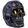 imageLuminara Flameless Hallooween Decor  Skeleton Figural LED Candle Natural Color Ivory 374quot x 425quot Real Wax Moving Flame Battery Operated wTimerLarge Dual Moving Flame